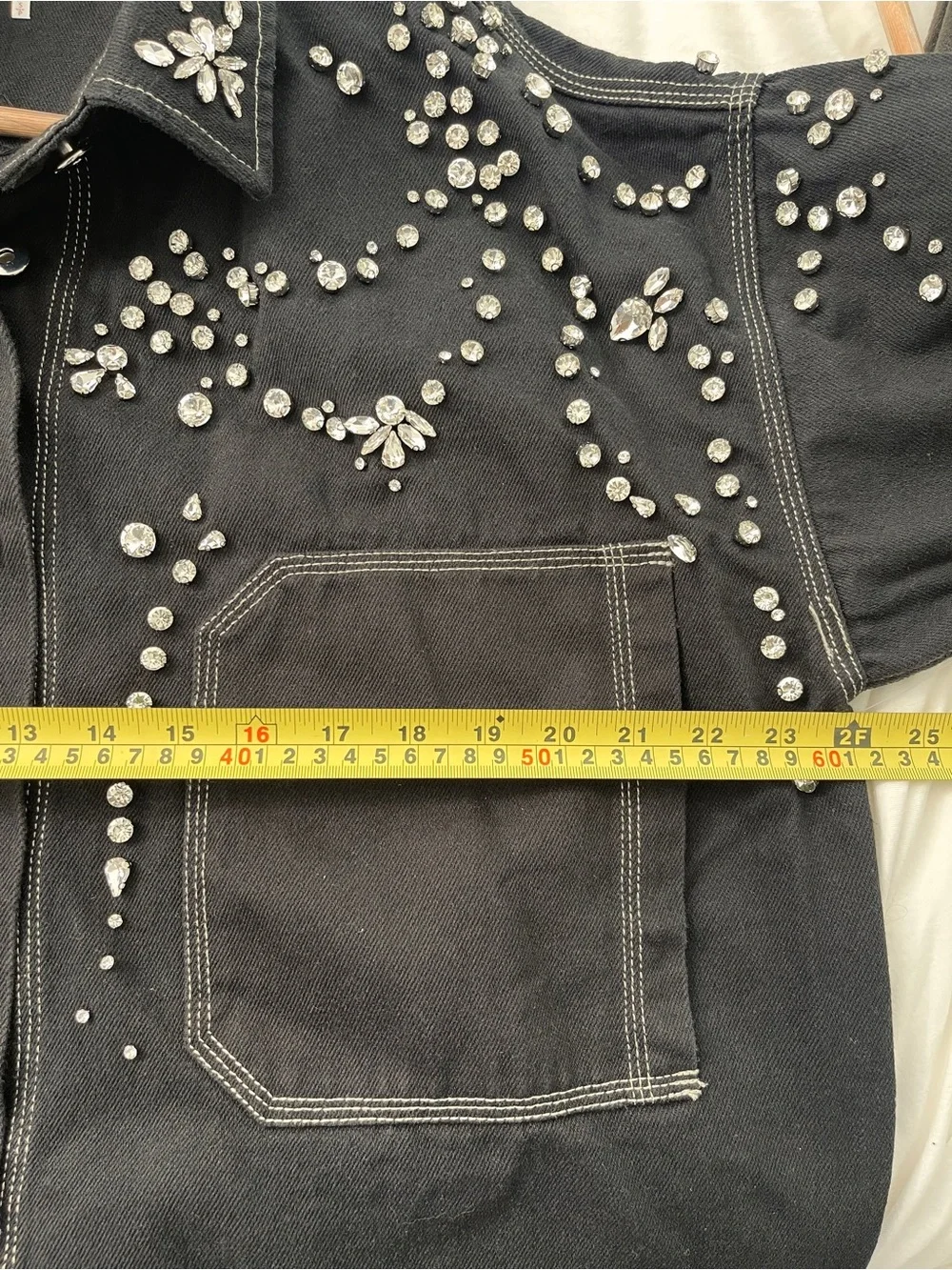 NWT Free People Silver Bells Oversized Embellished Shacket Jacket Size Small